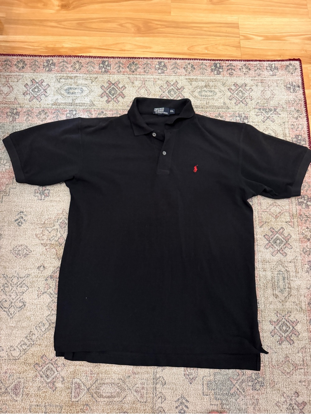 Ralph Lauren Black Polo with Red Embroidered Pony